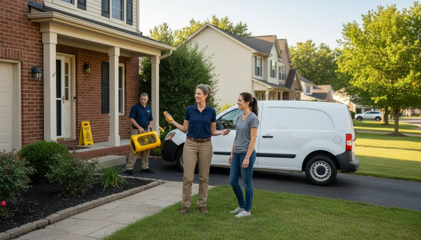 Residential water damage restoration in Woodland, MS